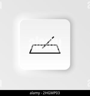 Fill, form vector icon. Element of design tool for mobile concept and web apps vector. Thin neumorphic style vector icon for website design on neumorp Stock Vector