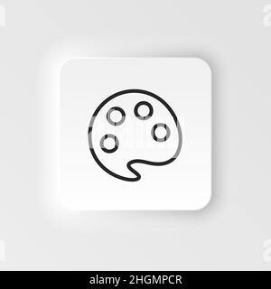 Mixer, palette vector icon. Element of design tool for mobile concept and web apps vector. Thin neumorphic style vector icon for website design on neu Stock Vector