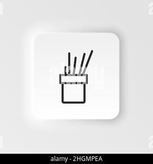 Application, graphic, tools vector icon. Element of design tool for mobile concept and web apps. Thin neumorphic style vector icon for website design Stock Vector