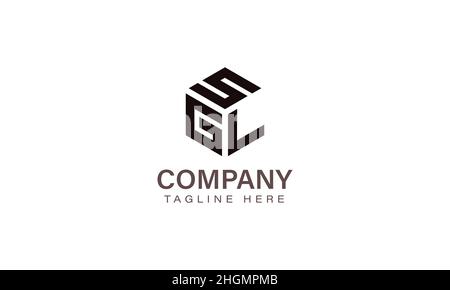 Letter SGL Logo, Three Letter Logo, Alphabet S G L Hexagon Shape Vector Icon Template Stock Vector