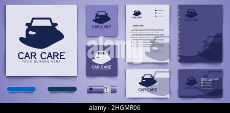car care logo and business branding template Designs Inspiration Isolated on White Background Stock Vector