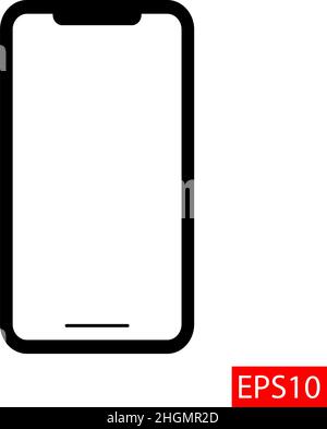 Smartphone icon for website, infographic, mobile app isolated on white background Stock Vector