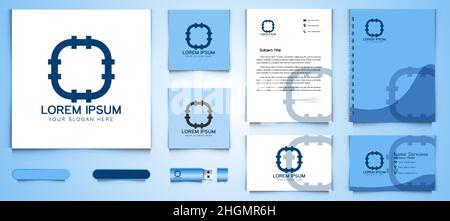 water pipe, plumbing logo and business branding template Designs Inspiration Isolated on White Background Stock Vector