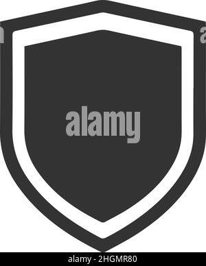 Flat shield vector icon for security and protection Stock Vector