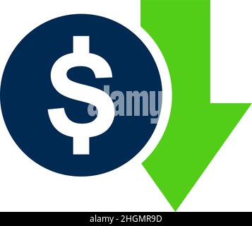 Cost reduction icon vector for graphic design, logo, website, social ...