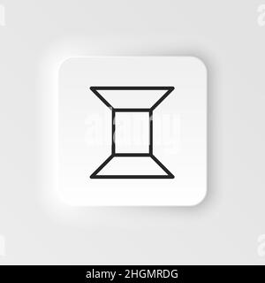 Bobbin, coil, handmade vector icon. Element of design tool for mobile concept and web apps vector. Thin neumorphic style vector icon for website desig Stock Vector
