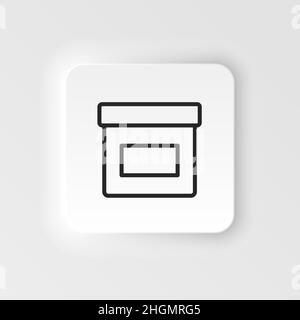 Dye, jar, pot vector icon. Element of design tool for mobile concept and web apps vector. Thin neumorphic style vector icon for website design on neum Stock Vector