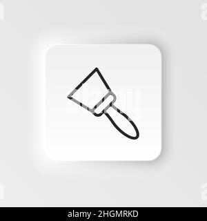 Scraper, tool vector icon. Element of design tool for mobile concept and web apps vector. Thin neumorphic style vector icon for website design on neum Stock Vector
