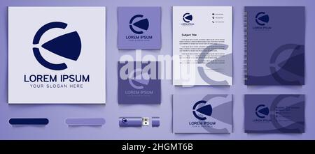Letter C logo and business branding template Designs Inspiration Isolated on White Background Stock Vector