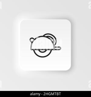 Circular, saw vector icon. Element of design tool for mobile concept and web apps vector. Thin neumorphic style vector icon for website design on neum Stock Vector