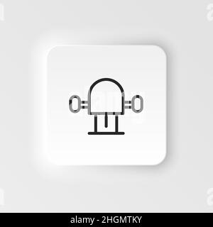 Machine, milling vector icon. Element of design tool for mobile concept and web apps vector. Thin neumorphic style vector icon for website design on n Stock Vector