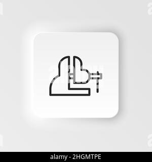 Repair, vise vector icon. Element of design tool for mobile concept and web apps vector. Thin neumorphic style vector icon for website design on neumo Stock Vector