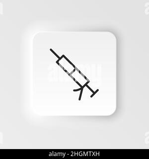 Gun, sealant vector icon. Element of design tool for mobile concept and web apps vector. Thin neumorphic style vector icon for website design on neumo Stock Vector