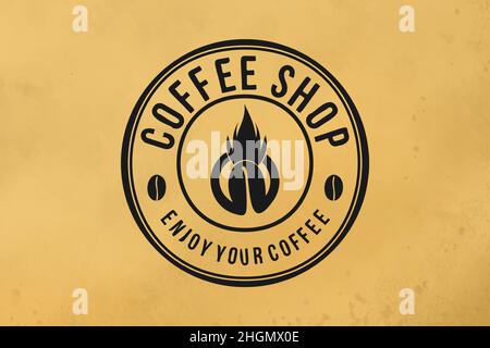 coffee shop logo Designs Inspiration Isolated on White Background Stock Vector