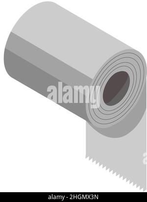 Paper towel napkin, toilet paper isometric vector icon illustration Stock Vector