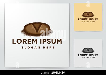 hand drawn, vintage bakery logo production Logo Inspiration isolated on white background Stock Vector