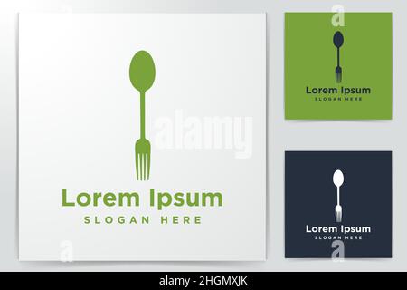 fork and spoon, food Logo Inspiration isolated on white background Stock Vector