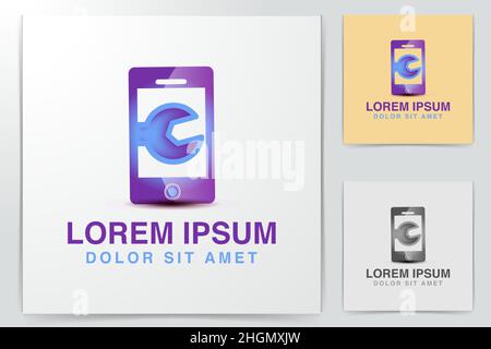 Phone repair Logo Designs Inspiration, Vector Illustration Stock Vector