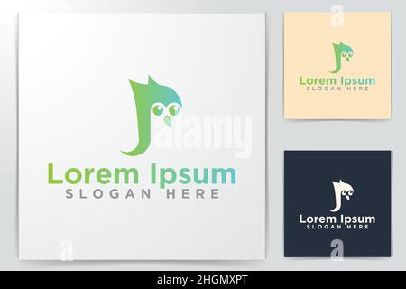 Abstract Penguin Logo Designs, Vector Illustration Stock Vector