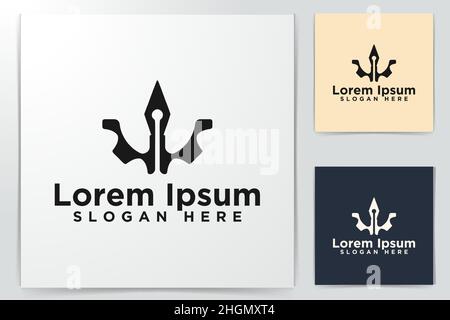 Gear, Pen Logo Designs, Vector Illustration Stock Vector