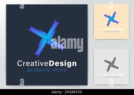 Letter X arrow modern monogram symbol concept. Ideas. Inspiration logo design. Template Vector Illustration. Isolated On White Background Stock Vector
