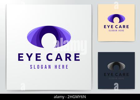 eye care logo Ideas. Inspiration logo design. Template Vector Illustration. Isolated On White Background Stock Vector