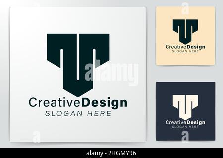 Initial letter M Modern Logo Ideas. Inspiration logo design. Template Vector Illustration. Isolated On White Background Stock Vector