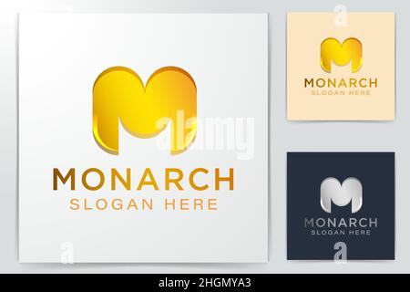 Initial letter M Modern Logo Ideas. Inspiration logo design. Template Vector Illustration. Isolated On White Background Stock Vector