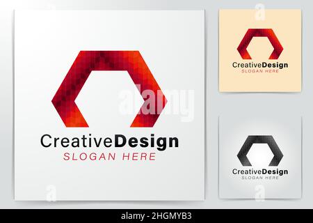 Initial letter n hexagonal. Modern Logo Ideas. Inspiration logo design. Template Vector Illustration. Isolated On White Background Stock Vector