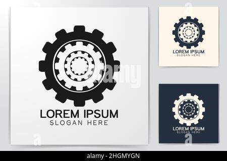 gear logo Designs Inspiration Isolated on White Background Stock Vector