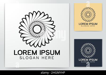 propeller logo Designs Inspiration Isolated on White Background Stock Vector