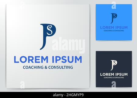 Letter J S P Logo Inspiration isolated on white background Stock Vector