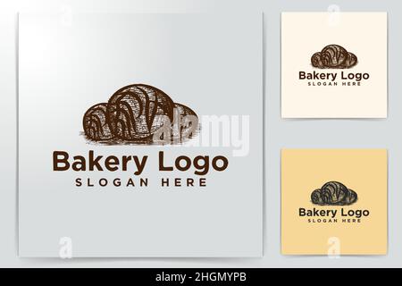 Bakery Logo Inspiration isolated on white background Stock Vector