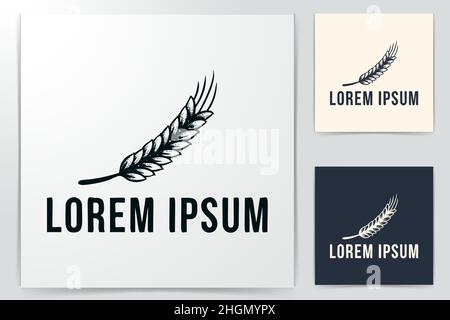 hand drawn wheat, grain, rice, vector illustration Stock Vector