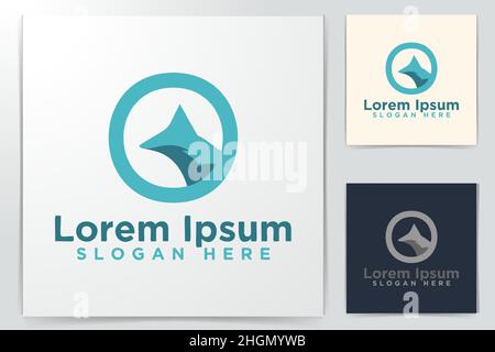 Abstract Wolf Logo Designs, Vector Illustration Stock Vector