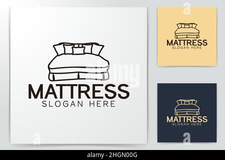 bed logo Ideas. Inspiration logo design. Template Vector Illustration. Isolated On White Background Stock Vector