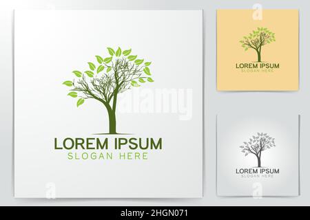 abstract tree logo Designs Inspiration Isolated on White Background Stock Vector