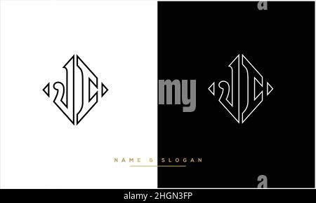 JI, IJ Abstract Letters Logo monogram Stock Vector
