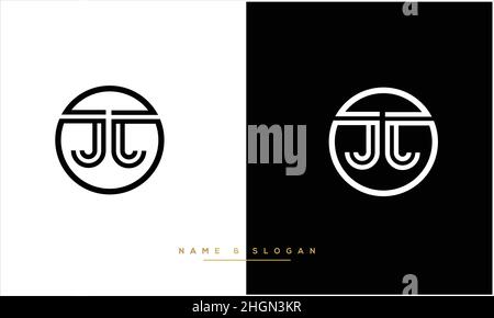 J, JJ Abstract Letters Logo monogram Stock Vector