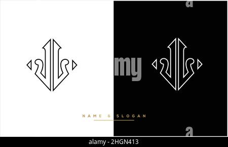 JL, LJ Abstract Letters Logo monogram Stock Vector