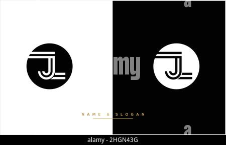JL, LJ Abstract Letters Logo monogram Stock Vector