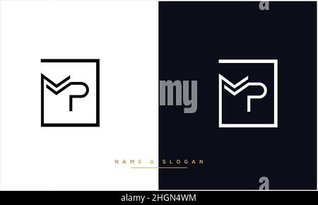 MP, PM Abstract Letters Logo monogram Stock Vector