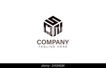 Letter SON Logo, Three Letter Logo, Alphabet S O  Hexagon Shape Vector Icon Template Stock Vector