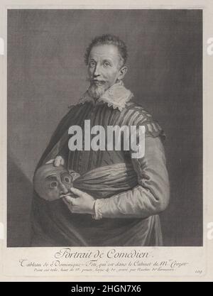 Portrait of a Comedian portrait of Francesco Andreini holding a mask