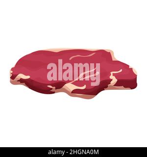 Piece of raw meat on chopping Board. Chops and ingredients. Cooking food.  Kitchen and restaurant elements. Flat cartoon illustration. Fresh pork and  knife 18964750 Vector Art at Vecteezy