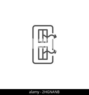 Car air filter line icon, outline vector sign, linear style pictogram isolated on white. Symbol, logo illustration. Editable stroke Stock Vector
