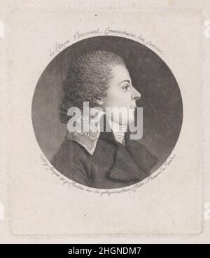 Portrait of Citoyen Boncourt 1781–1811 Gilles Louis Chrétien. Portrait of Citoyen Boncourt. Gilles Louis Chrétien (French, Versailles 1754–1811 Paris). 1781–1811. Aquatint Stock Photo