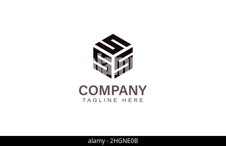 Letter SSS Logo, Three Letter Logo, Alphabet S S S Hexagon Shape Vector Icon Template Stock Vector