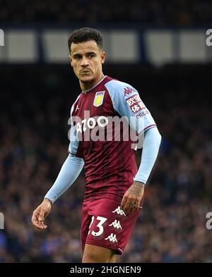 Maillot Aston Villa 2021/22 Signé Par Philippe Coutinho - Authentifié - Pièce Rare Collector