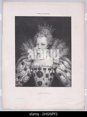 Mary, Queen of Scots (from 'Galerie du Palais Royal,' plate 25) ca. 1826 After Henri Grevedon French. Mary, Queen of Scots (from 'Galerie du Palais Royal,' plate 25). After Henri Grevedon (French, Paris 1776–1860 Paris). ca. 1826. Lithograph. Madame la Veuve Turgis (French, active Paris and Toulouse, ca. 1825–1855). Mary, Queen of Scots (British, Linlithgow 1542–1587 Fotheringhay). Prints Stock Photo